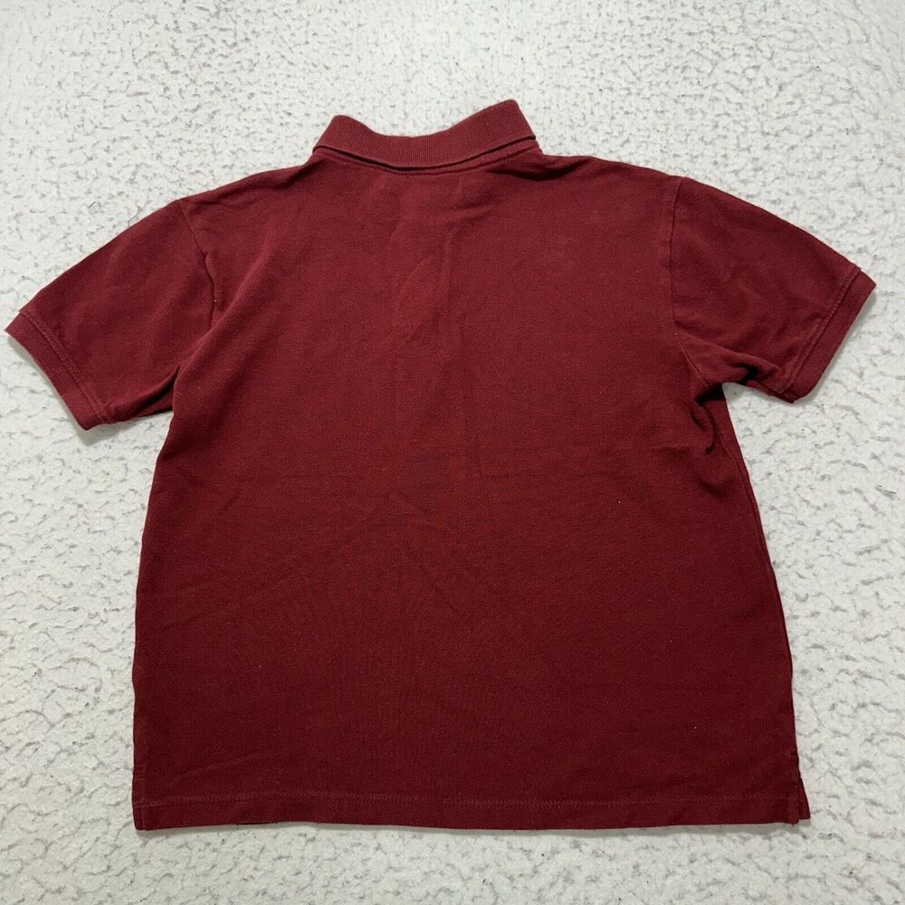 Calvin Klein Jeans Youth Medium (10/12) Short Sleeve Burgundy Red Polo Shirt - Picture 9 of 12